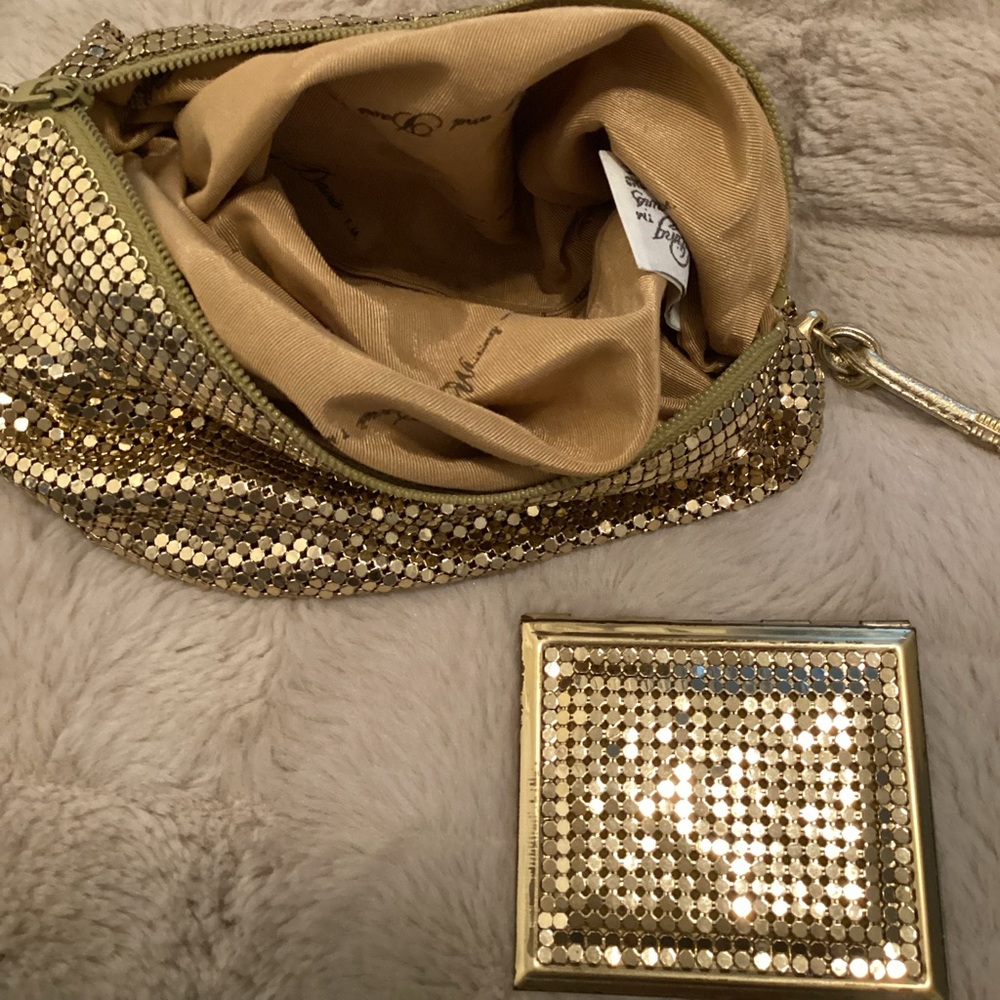 Vintage Gold Sequenced Bag W/ Mirror - Picture 6 of 15